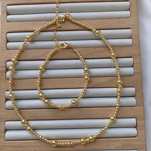 Gold Beaded Necklace