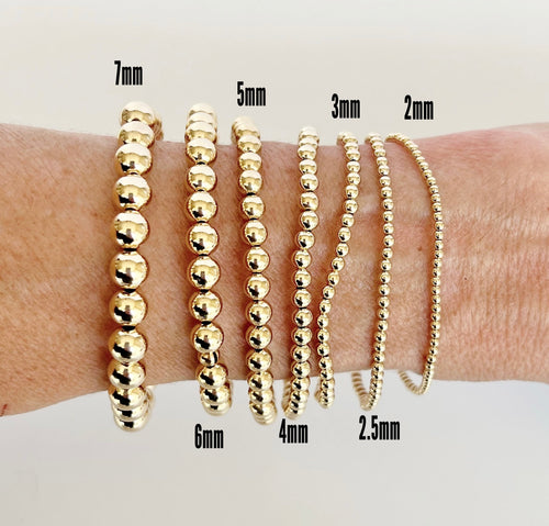 14k Gold Filled Beaded Bracelets